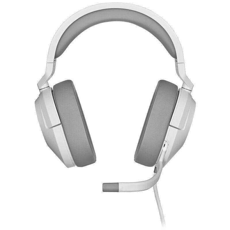 Corsair - HS55 Stereo Wired Over-Ear Gaming Headset With Microphone - White, , large image number 3