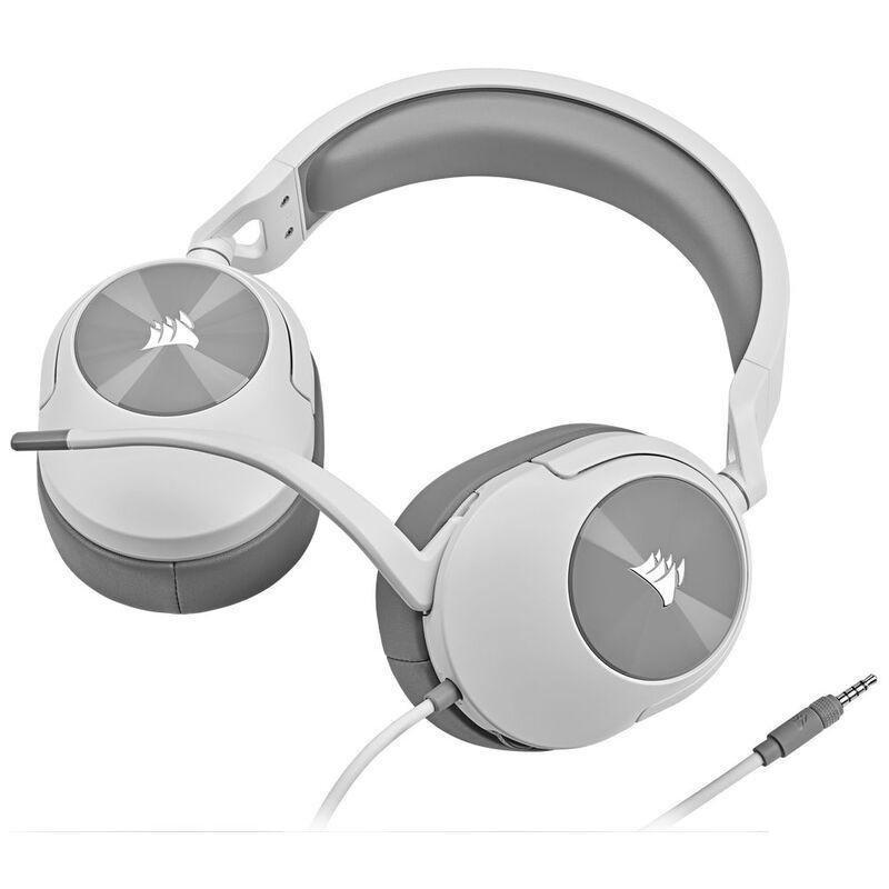 Corsair - HS55 Stereo Wired Over-Ear Gaming Headset With Microphone - White, , large image number 4