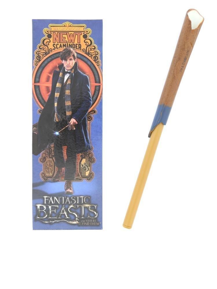 Noble Collection Fantastic Beasts Newts Scamder Wand Pen & Bookmark, , large image number 0