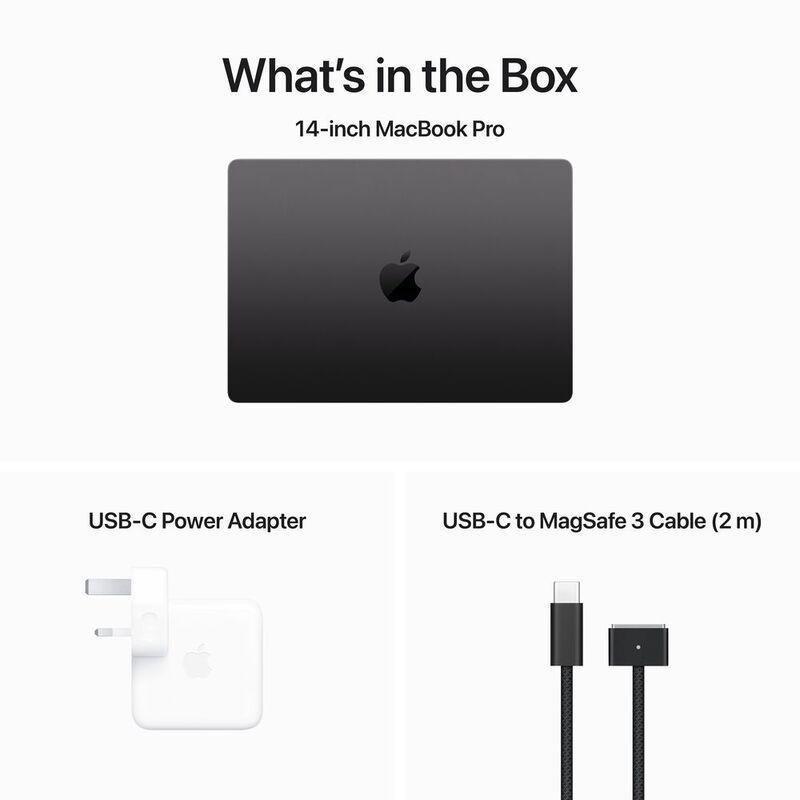 Apple 14-inch MacBook Pro M3 Pro chip with 11-core CPU and 14-core GPU / 18GB / 512GB SSD (Arabic/English) - Space Black, , large image number 8