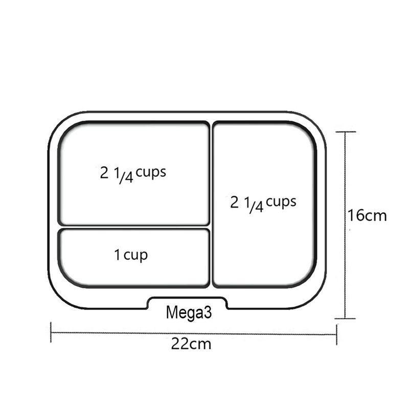 Munchbox Mega3 Lunchbox Tray Clear, , medium