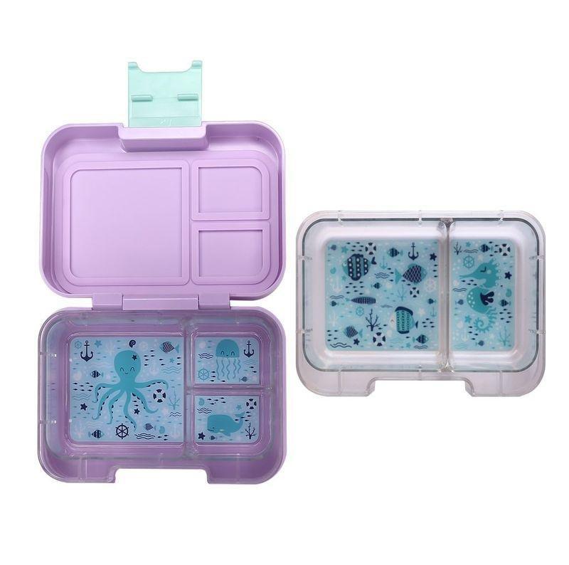 Munchbox Munchi Snack Periwinkle Purple/Mint Lunchbox, , large image number 1