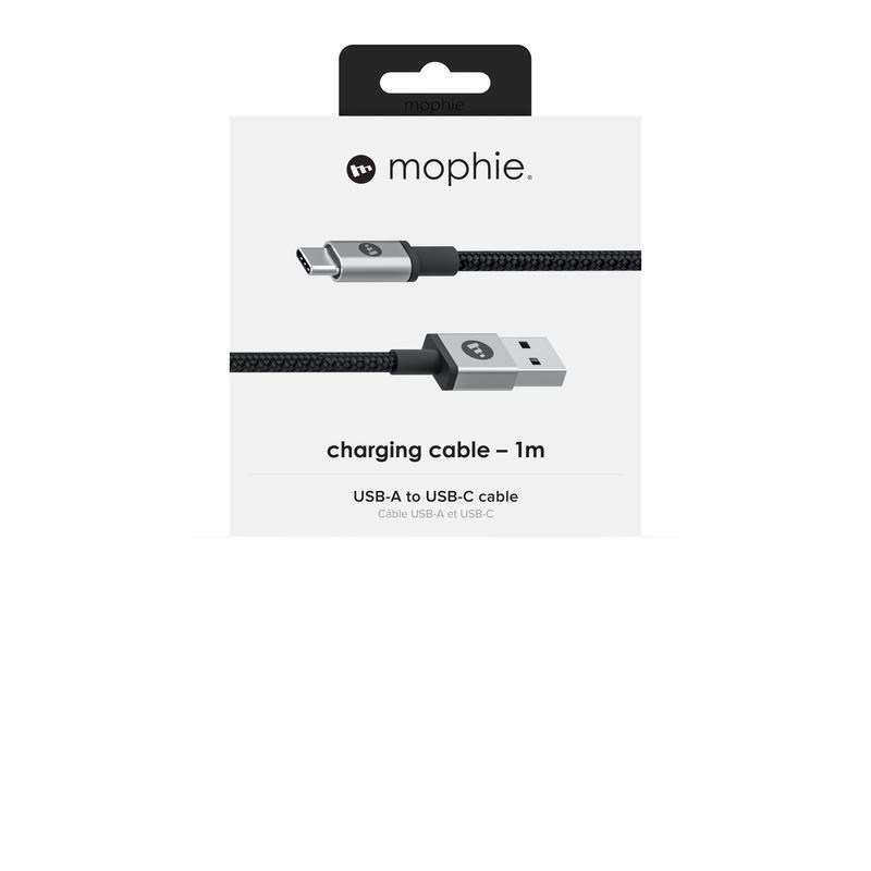 Mophie USB-A to USB-C Cable 1m Black, , large image number 1