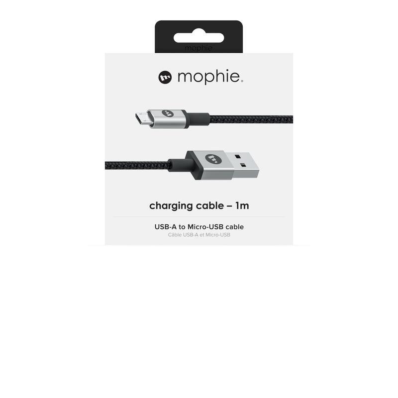 Mophie USB-A to Micro USB Cable 1m Black, , large image number 1