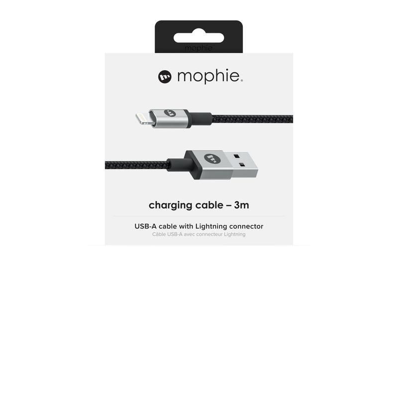 Mophie USB-A to Lightning Cable 3m Black, , large image number 1