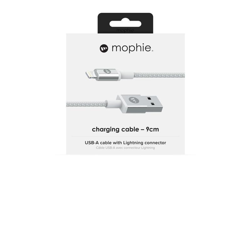 Mophie USB-A to Lightning Cable 9cm White, , large image number 1
