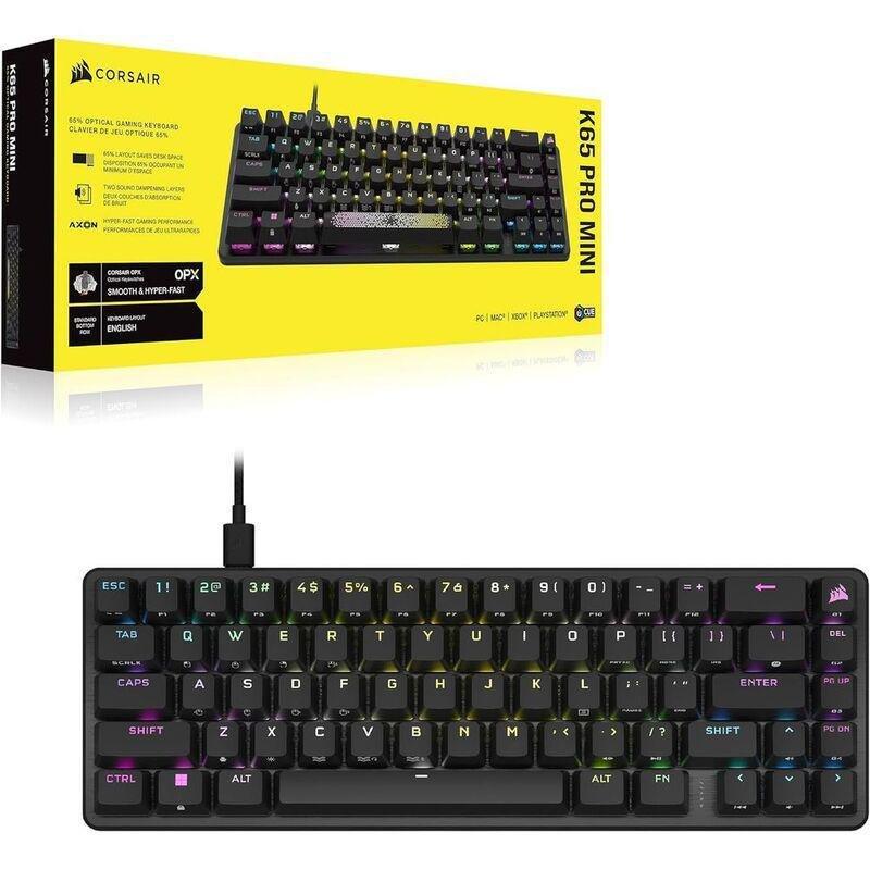 Corsair K65 Pro Mini RGB 65% Optical-Mechanical Wired Gaming Keyboard - Black, , large image number 1