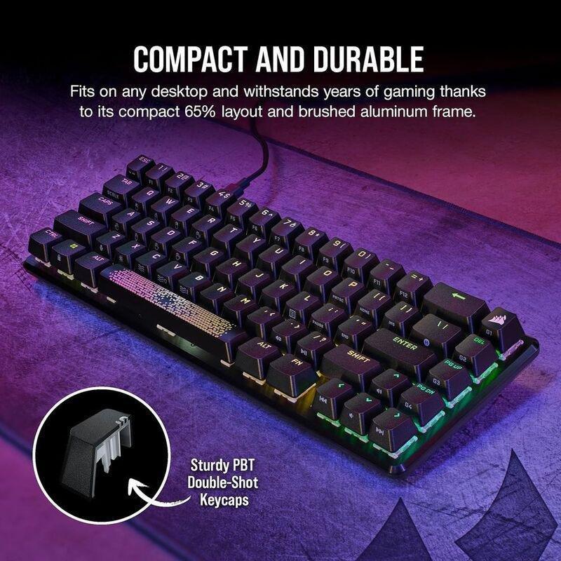 Corsair K65 Pro Mini RGB 65% Optical-Mechanical Wired Gaming Keyboard - Black, , large image number 3