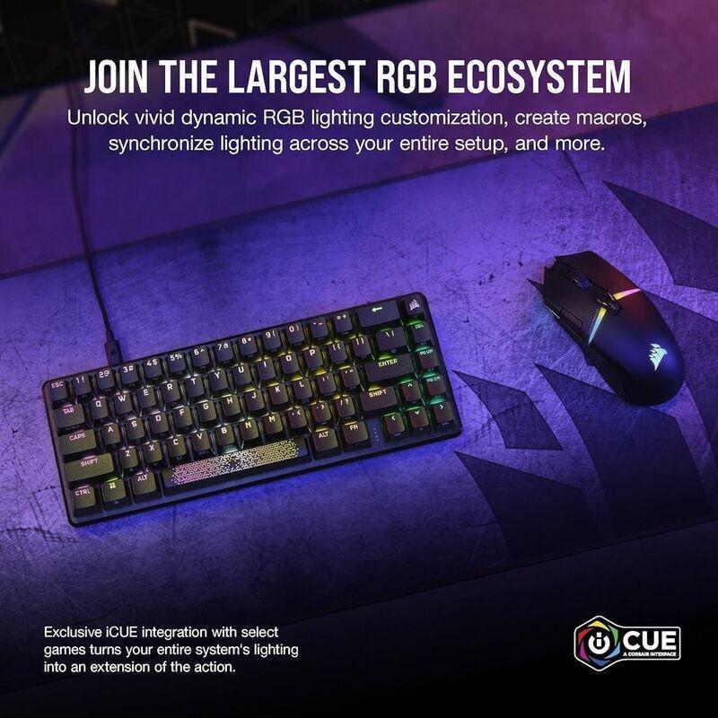 Corsair K65 Pro Mini RGB 65% Optical-Mechanical Wired Gaming Keyboard - Black, , large image number 5