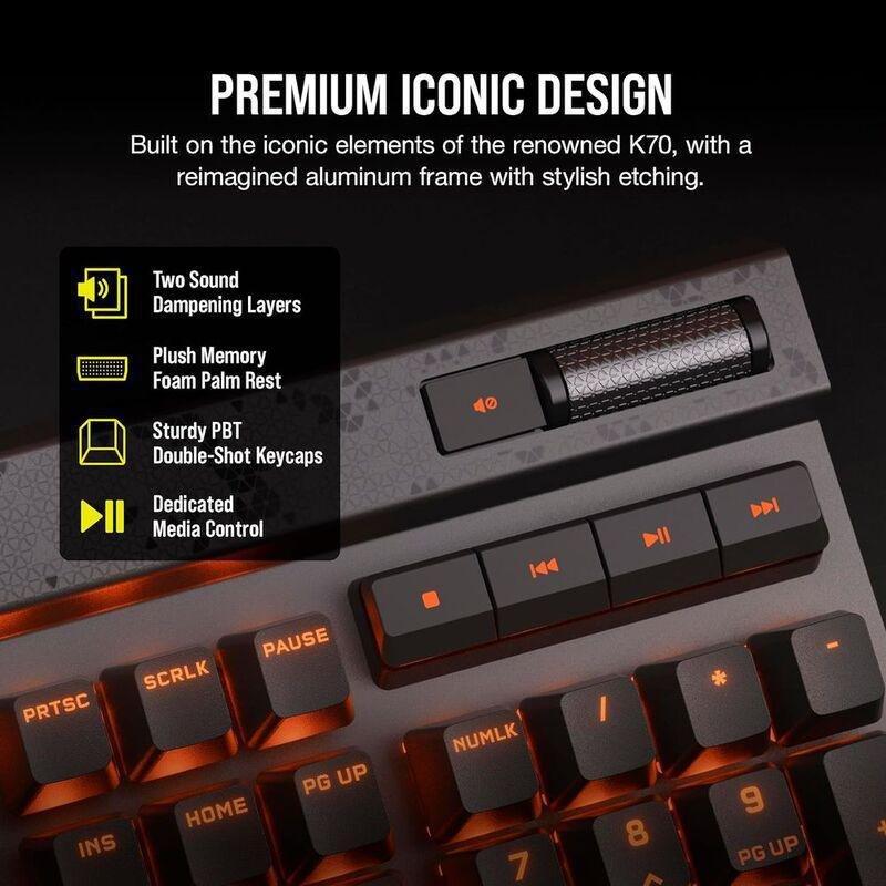 Corsair K70 Max RGB Magnetic-Mechanical Wired Gaming Keyboard With Backlit RGB, , large image number 5