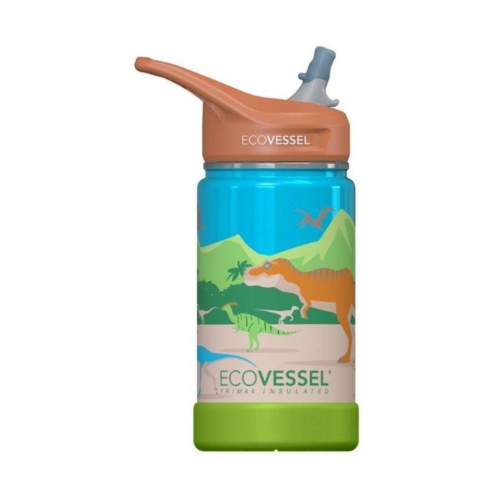 EcoVessel Dinosaur Frost Triple Insulated Water Bottle 350ml, , large image number 0