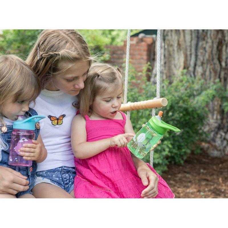 EcoVessel Fox splash Kids Water Bottle With Flip Straw 350ml, , large image number 1