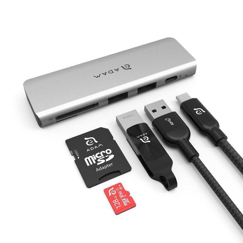 Adam Elements Casa Hub 5E USB-C 5-In-1 Card Reader Grey, , large image number 0