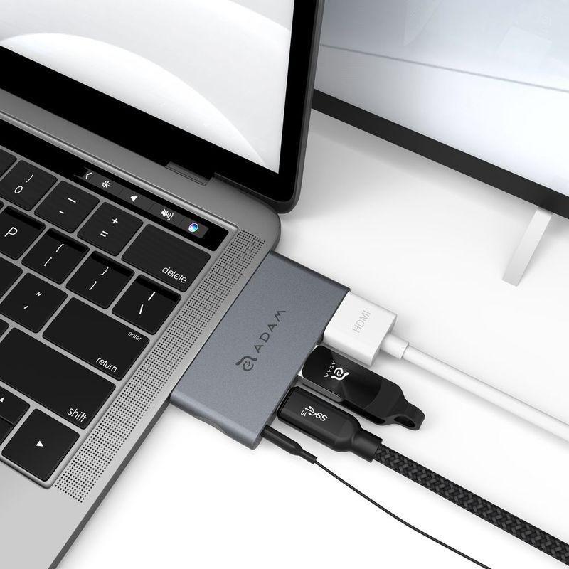 Adam Elements Casa Hub I4 USB-C 4-In-1 Hub for iPad Pro Grey, , large image number 1