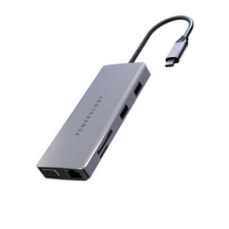 POWEROLOGY - Powerology 11-in-1 USB C Hub Grey