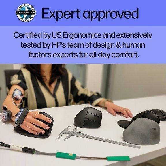 HP 920 Ergonomic Vertical Wireless Mouse - Black, , large image number 7