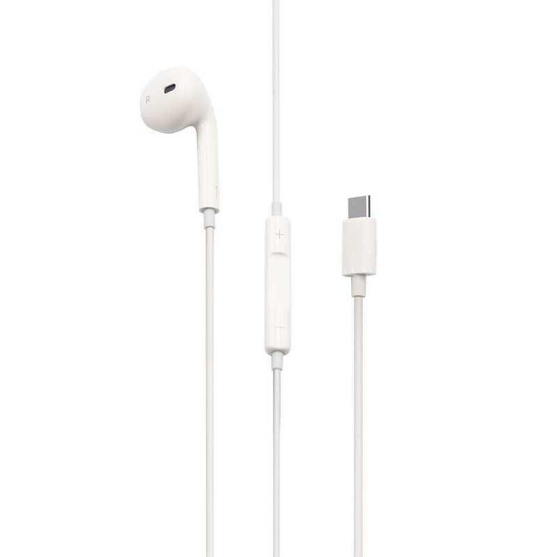 Porodo Type-C Mono In-Ear Earphones White, , medium
