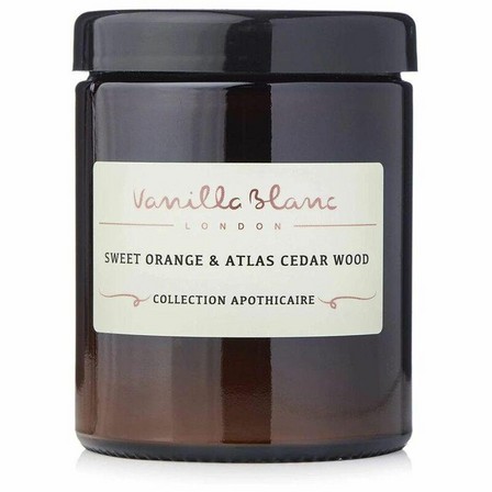 VANILLA BLANC - Vanilla Blanc Organic Coconut Candle Sweet Orange & Atlas Cedarwood 120 ml