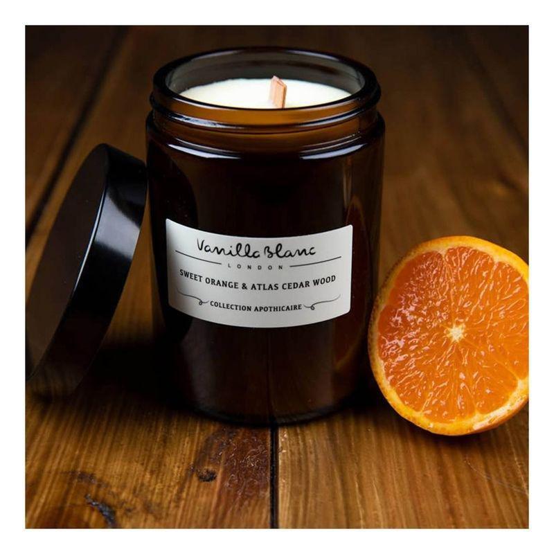 Vanilla Blanc Organic Coconut Candle Sweet Orange & Atlas Cedarwood 120 ml, , large image number 2