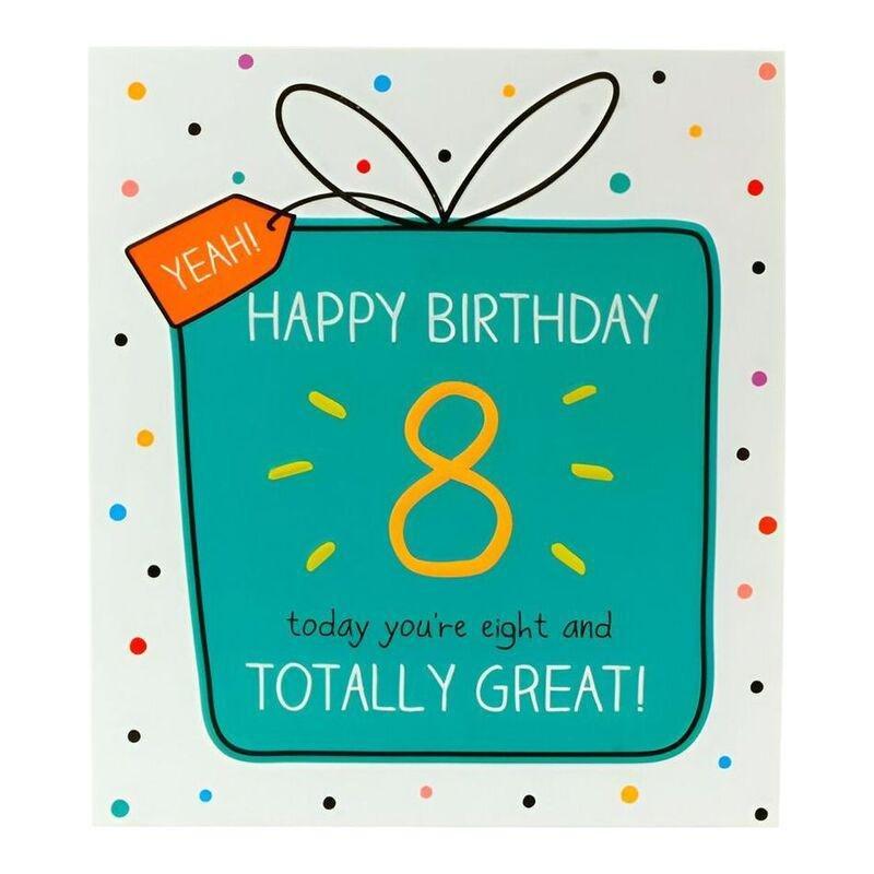 Happy Jackson 8 And Totally Great Greetin Card (176 x 160mm), , large image number 0