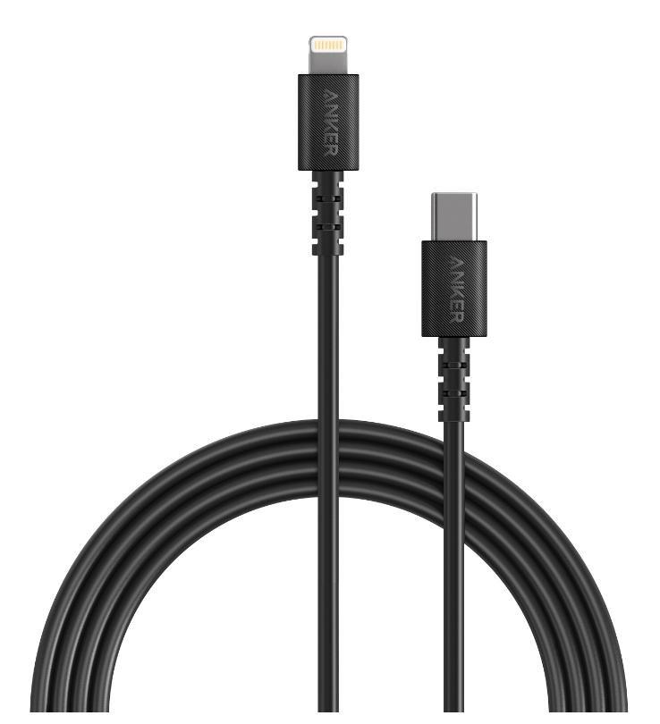 Anker Powerline Select USB-C to Lightning Cable 3Ft Black, , large image number 0