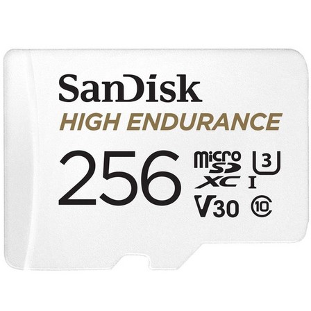 SANDISK - Sandisk High Endurance 256GB microSDXC Card with Adapter