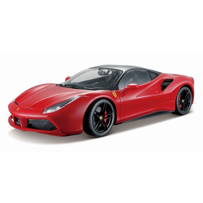 BBurago Ferrari 488 GTB Red/Black Top 1.18 Scale Model Car, , large image number 0