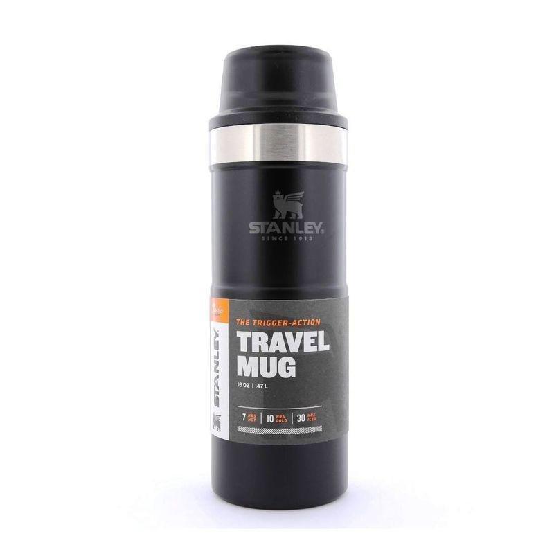 Stanley Trigger-Action Travel Mug Matt Black 470ml, , large image number 1
