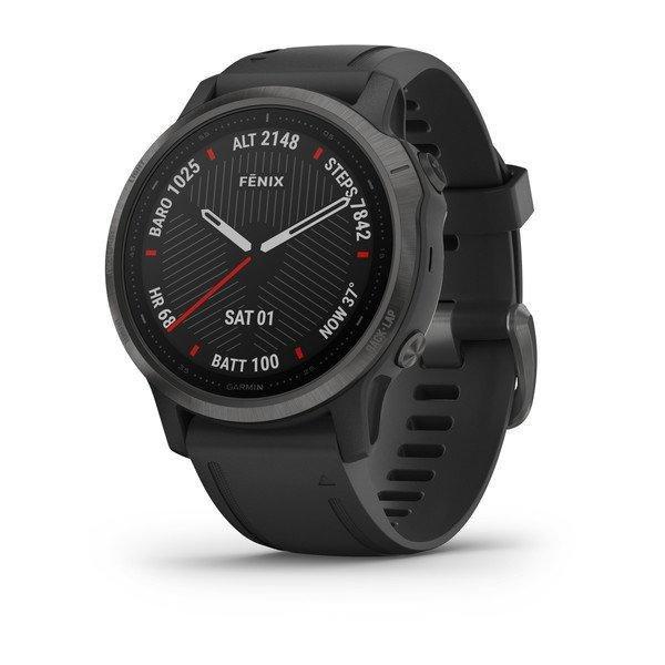 Garmin Fenix 6S Sapphire 42mm Carbon Grey DLC with Black Band Smartwatch, , large image number 0
