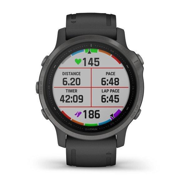 Garmin Fenix 6S Sapphire 42mm Carbon Grey DLC with Black Band Smartwatch, , large image number 2
