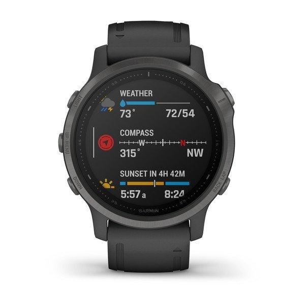 Garmin Fenix 6S Sapphire 42mm Carbon Grey DLC with Black Band Smartwatch, , large image number 3