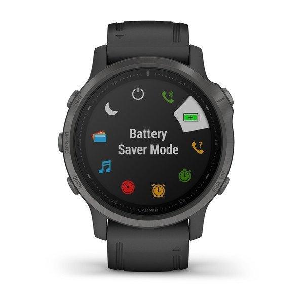 Garmin Fenix 6S Sapphire 42mm Carbon Grey DLC with Black Band Smartwatch, , large image number 8