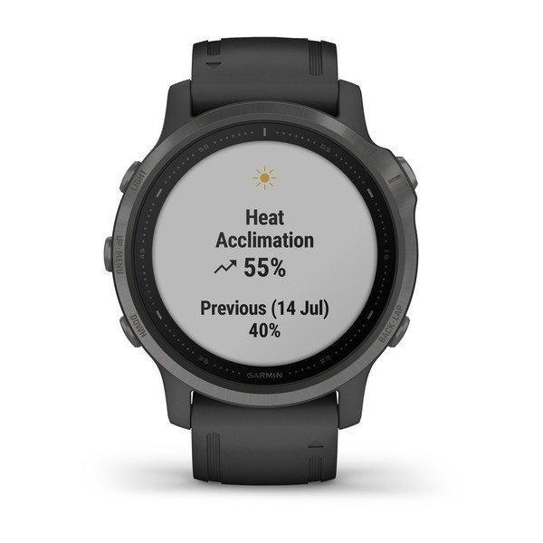 Garmin Fenix 6S Sapphire 42mm Carbon Grey DLC with Black Band Smartwatch, , large image number 10