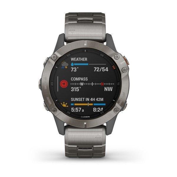 Garmin Fenix 6 Sapphire 47mm Titanium Grey with Titanium Band Smartwatch, , large image number 3