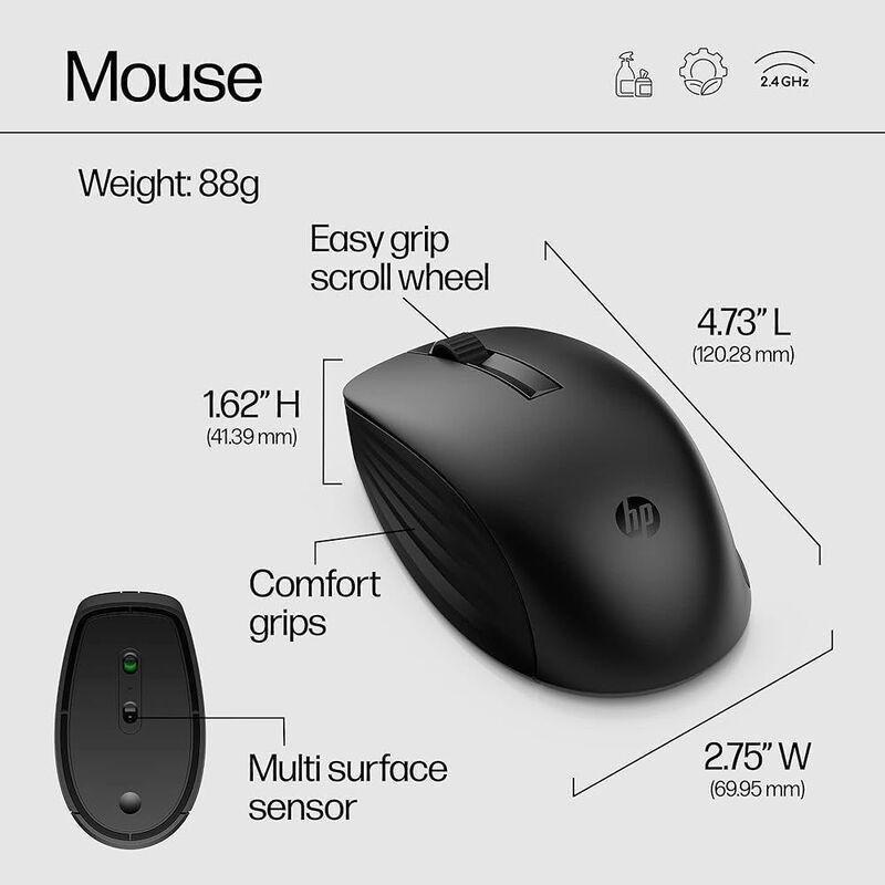 HP 650 Wireless Keyboard And Mouse Combo Set - Black (Arabic/English), , large image number 4