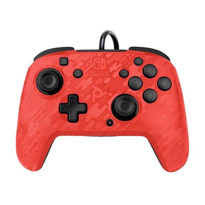 PDP Faceoff Deluxe+ Audio Wired Controller Red Camo for Nintendo Switch, , large image number 0