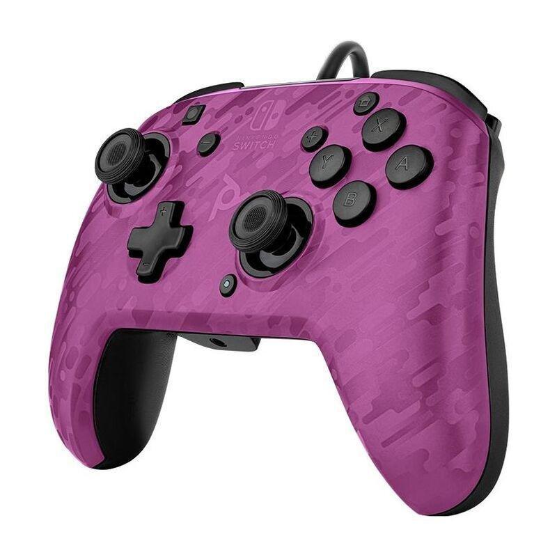 PDP Faceoff Deluxe+ Audio Wired Controller Purple Camo for Nintendo Switch, , large image number 7