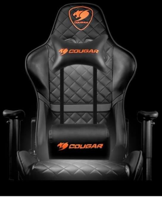 Cougar Armor One Adjustable Black/Orange Gaming Chair, , large image number 1