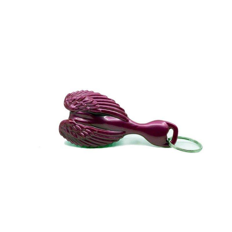 Tangle Angel Hair Brush Key Ring Fuschia, , large image number 1