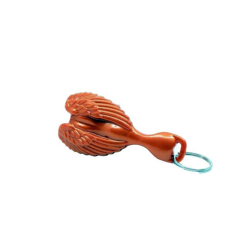 Tangle Angel Hair Brush Key Ring Orange, , large image number 3