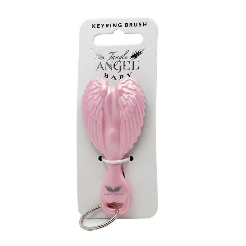 Tangle Angel Hair Brush Key Ring Pink, , large image number 0
