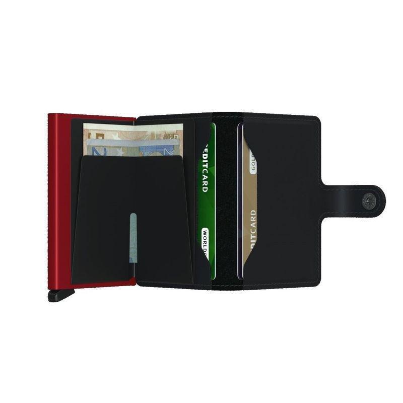 Secrid Miniwallet Leather Wallet Matte Black & Red, , large image number 2