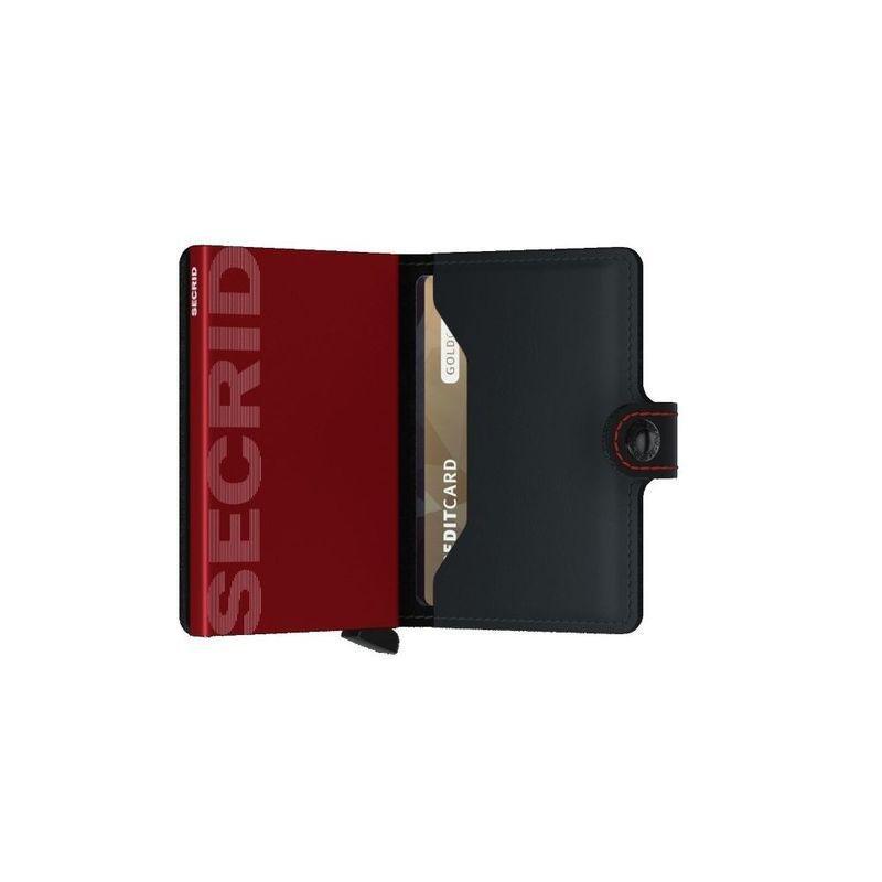 Secrid Miniwallet Leather Wallet Matte Black & Red, , large image number 3