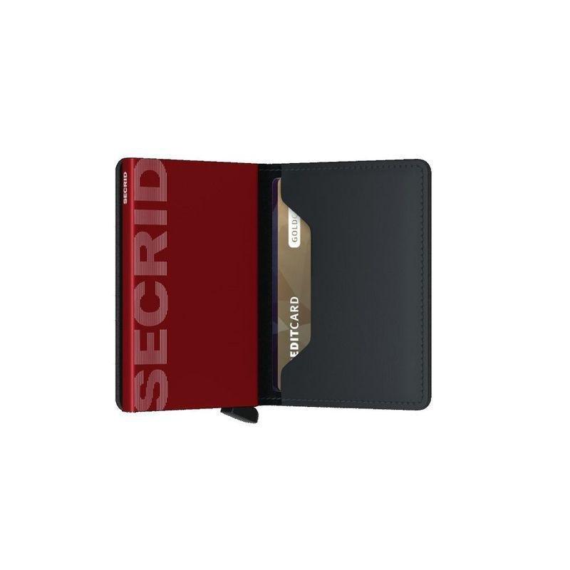 Secrid Slimwallet Leather Wallet Matte Black & Red, , large image number 1