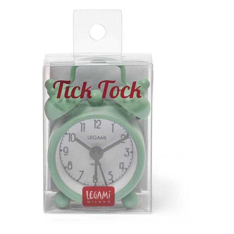 Legami Mini Tick Tock Alarm Clock - Vintage Green (4.5 X 5.8cm), , large image number 1