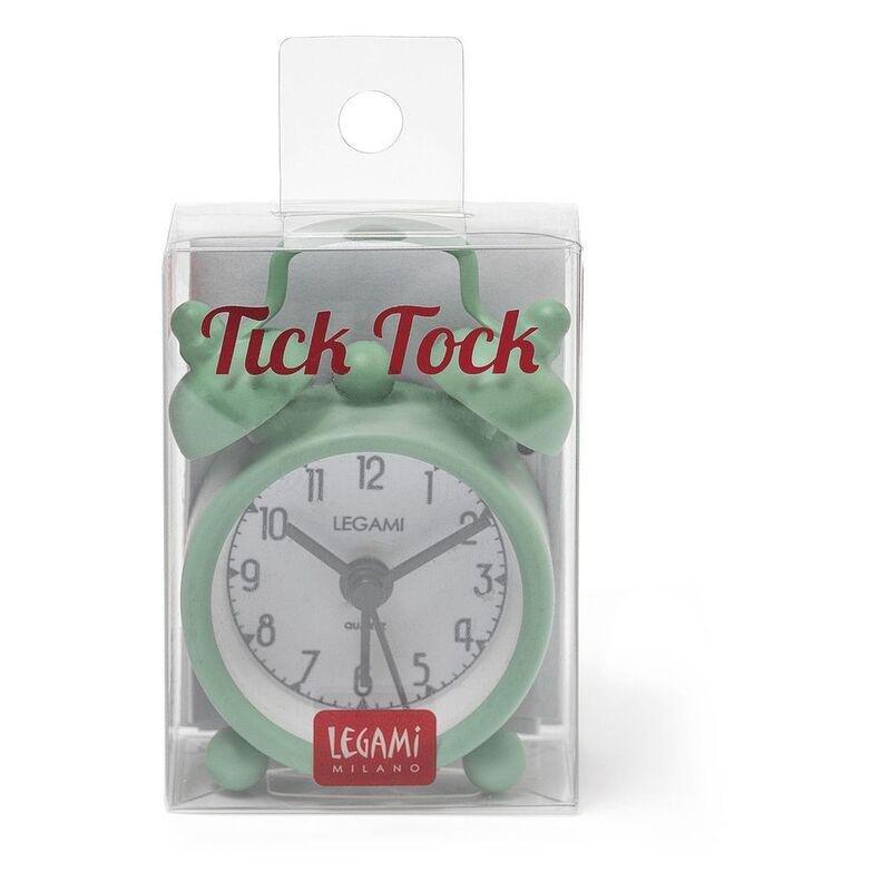 LEGAMI - Legami Mini Tick Tock Alarm Clock - Vintage Green (4.5 X 5.8cm)