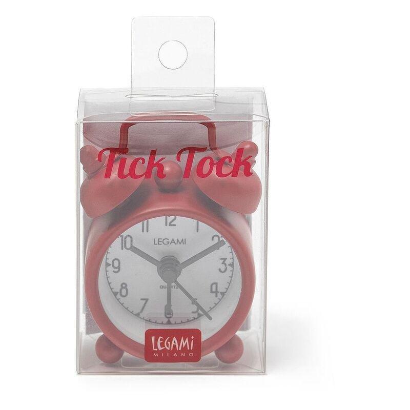 Legami Mini Tick Tock Alarm Clock - Red (4.5 X 5.8cm), , medium