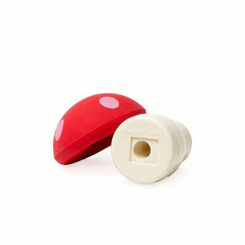 LEGAMI - Legami Magic Mushroom Eraser With Pencil Sharpener - Red