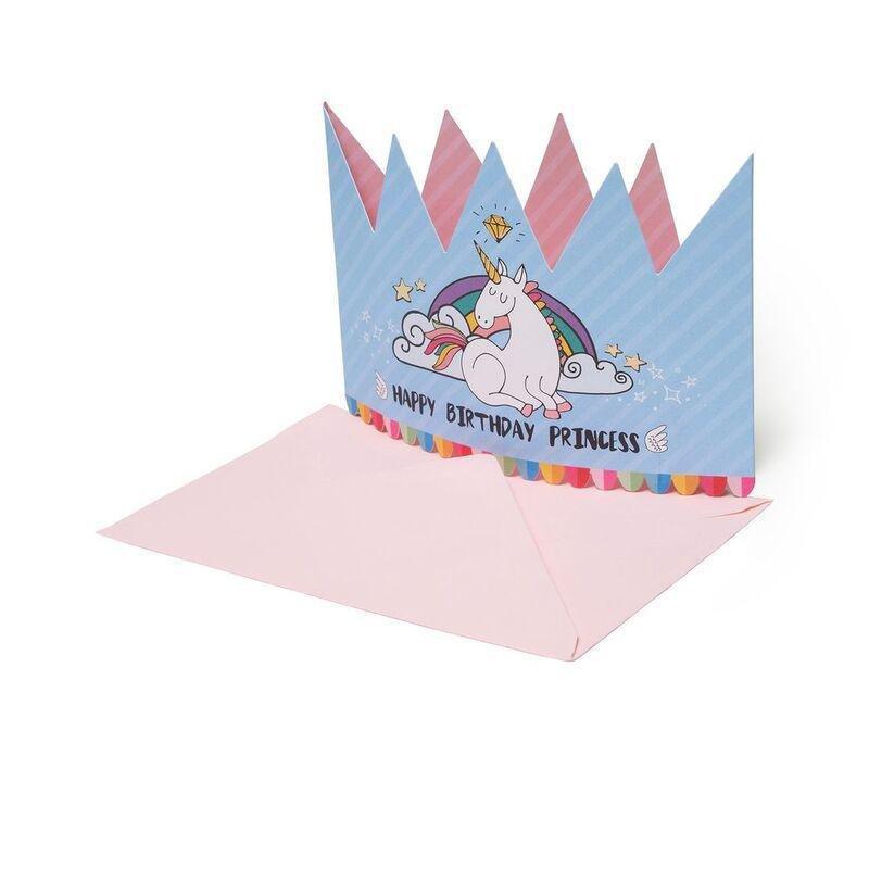 Legami Greeting Card - Large - Princess Crown - Unicorn (11.5 x 17 cm), , medium