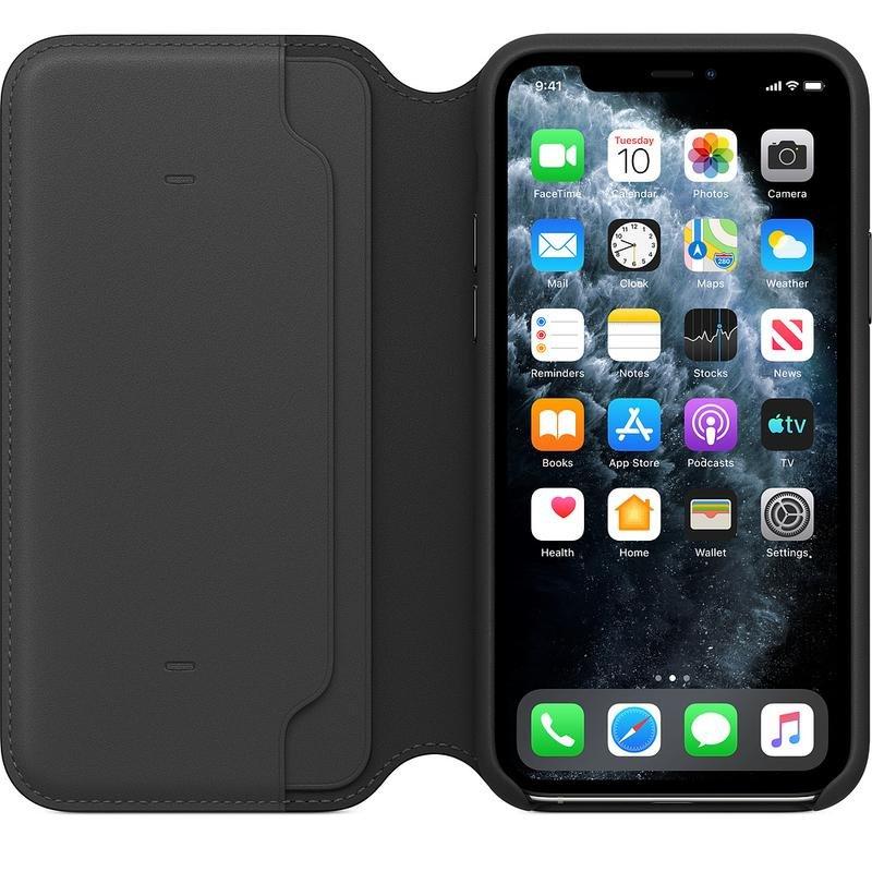 Apple Leather Folio Black for iPhone 11 Pro, , large image number 4